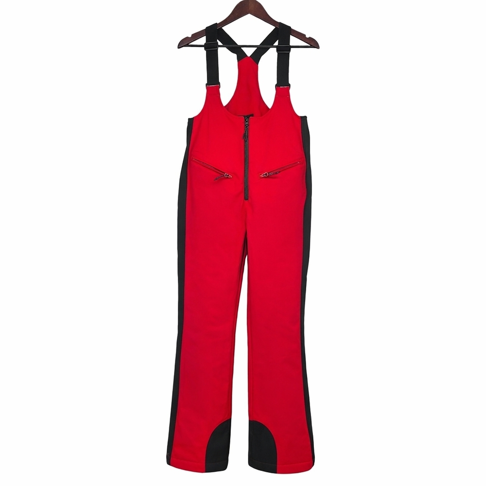 GSOU Snow Red Ski Bib Pants M Snow Bunny Apres Ski Trip Snowboard